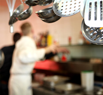 Foto einer Restaurantküche